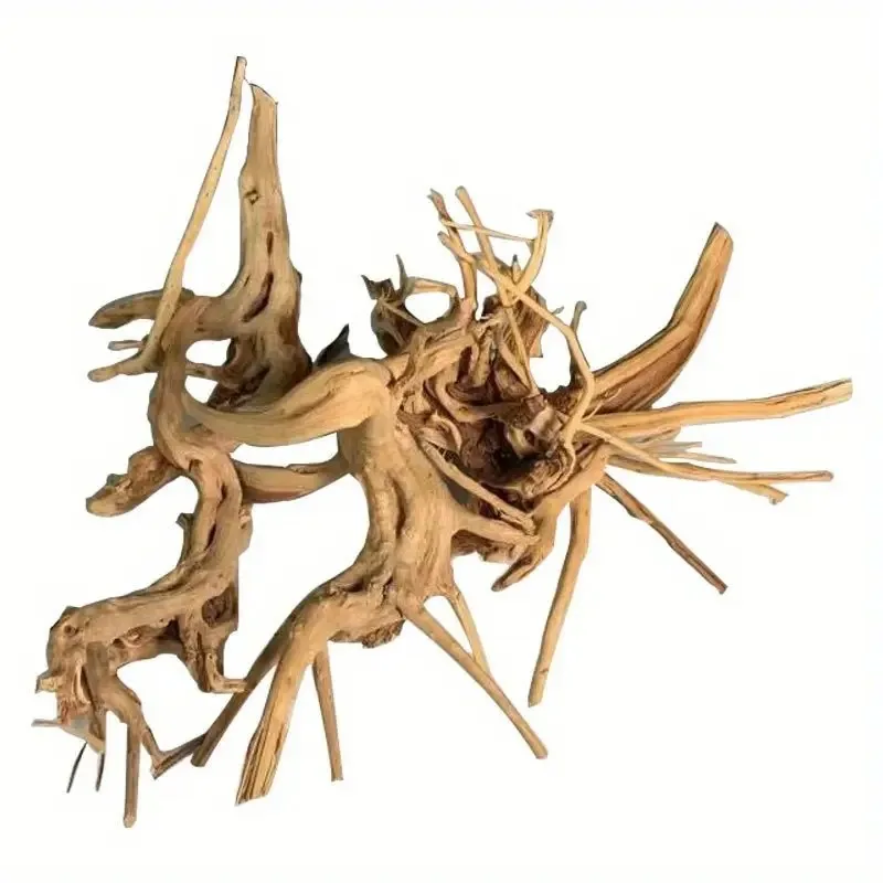 1/2PCS Natural Rhododendron Root Aquarium Decor For Fish - Real Wood Fish Tank Ornament And Habitat Climbing Pet Tree Root Decor