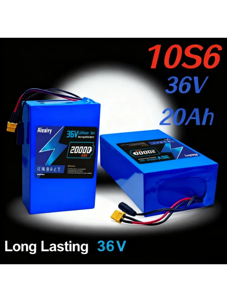 ultragroßer 36V 20Ah 10S6P Li-Ionen-Akku für Hochleistungs-Elektrofahrzeuge, wiederaufladbarer Akku mit BMS für Langstreckenfahrten