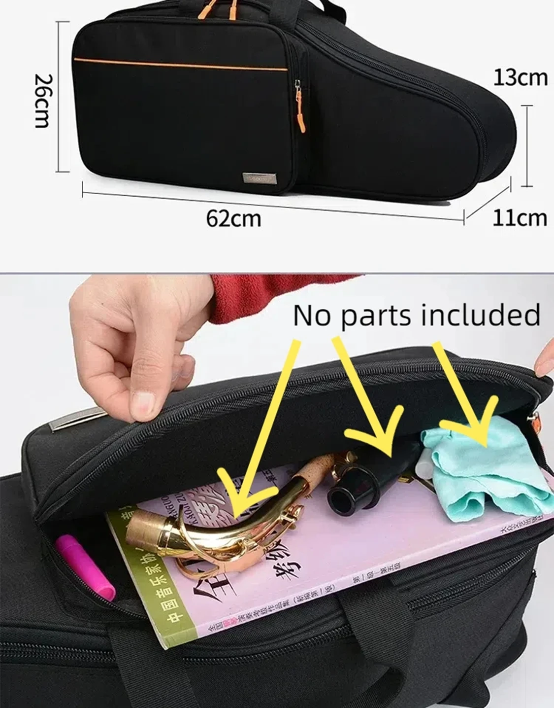 Saxophone Bag Alto Saxophone Soft Case Thickened Waterproof Oxford Cover