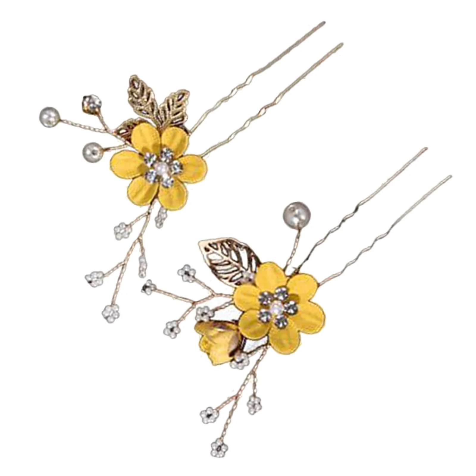 

2Pcs Wedding Hairpins Bridal Cloth Flower Hair Accessories Elegant Lightweight Hair Clips for Bride Bridesmaid Wedding Party