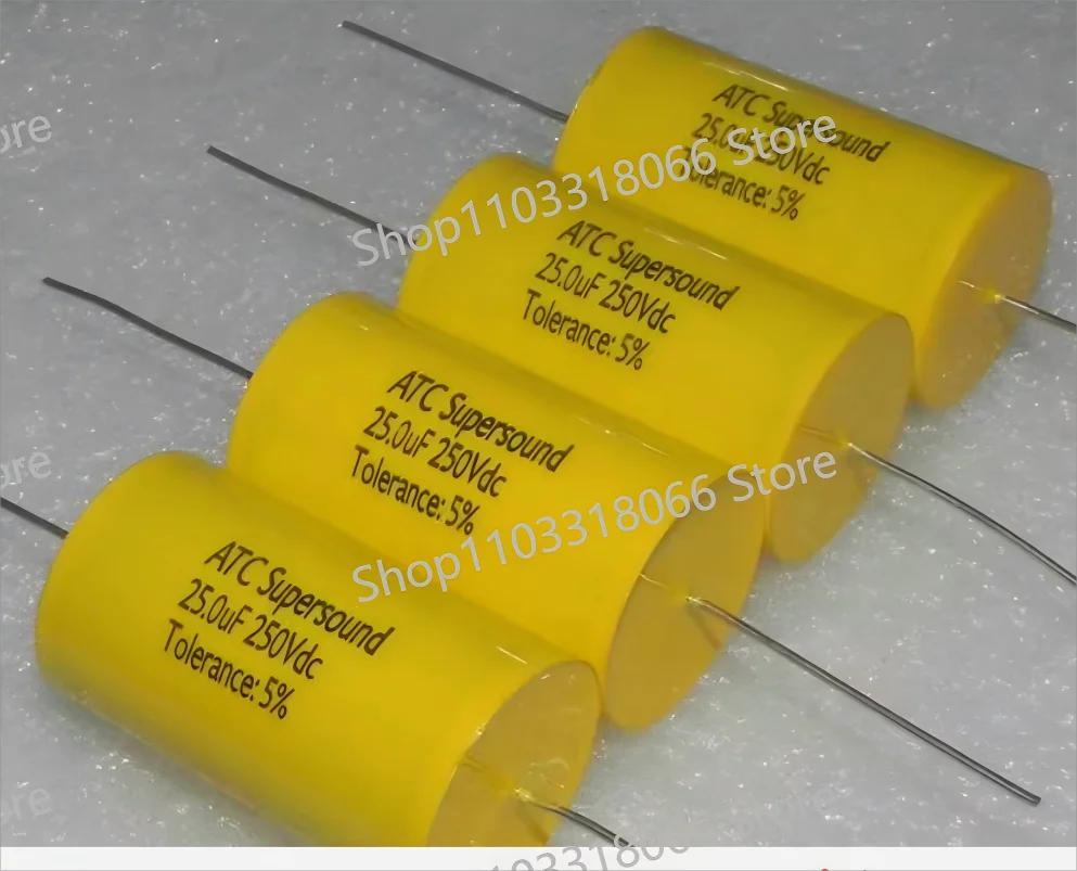 4pcs/lot ATC Supersound 250V 25UF 256j polypropylene copper foot frequency dividing film capacitor 26x45mm diameter * height