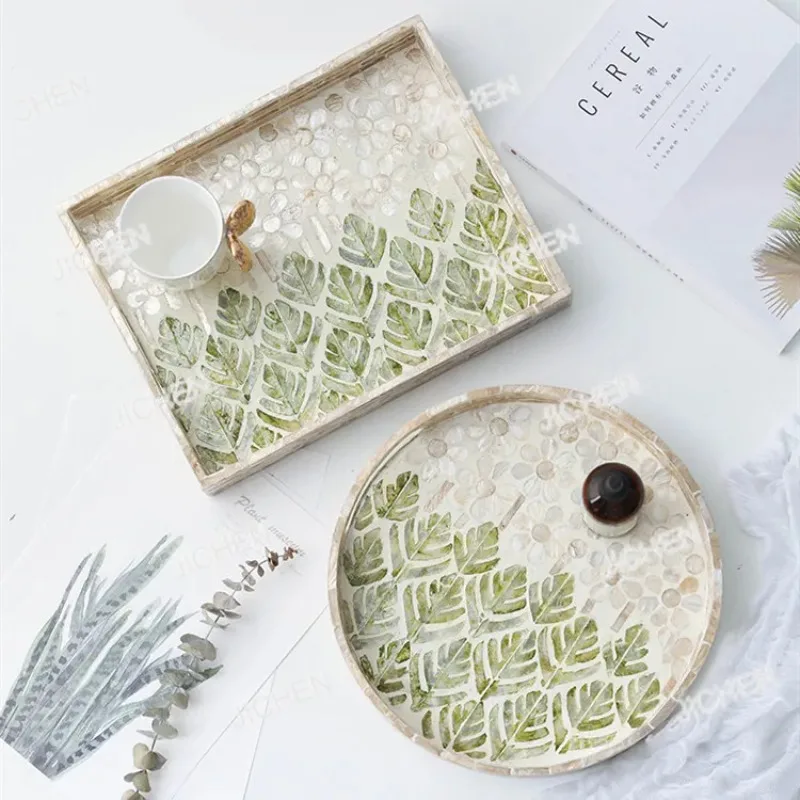 

HS Manual Color Fruit Plate Decoration Jewelry Storage Tray Square Round Wobble Place Rectangular Tissue Box