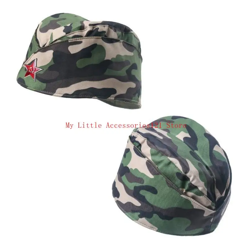 

Russian Styles Sailors Hat Camouflages Armies Soldier Combat Hat Fashionable Hat for Winter Outdoor Activity