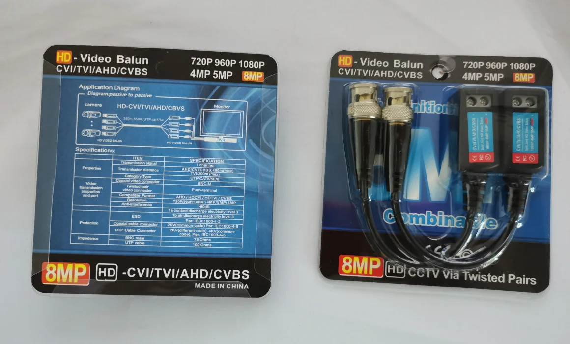 8 Мп HD CCTV через витые пары видео Balun