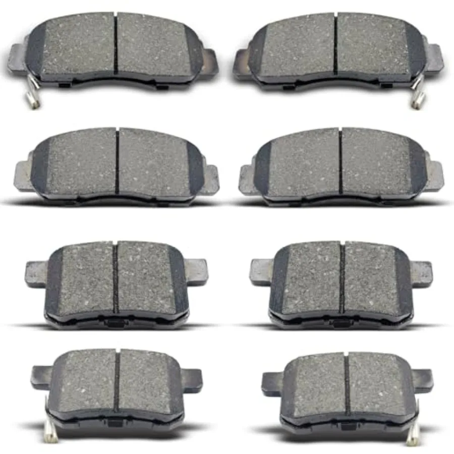 

D1451 D1506 8PCS Front Rear Ceramic Brake Pads Set Compatible with 2008-2012 Honda Accord EX EX-L 2009-2014 Acura Tsx for Impro