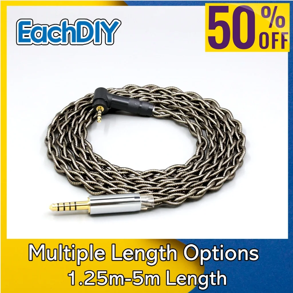 

Shielding Graphene Gold + Pure Silver Palladium Earphone Cable For Fostex T50RP 50TH Anniversary RP Stereo Headphone 8480