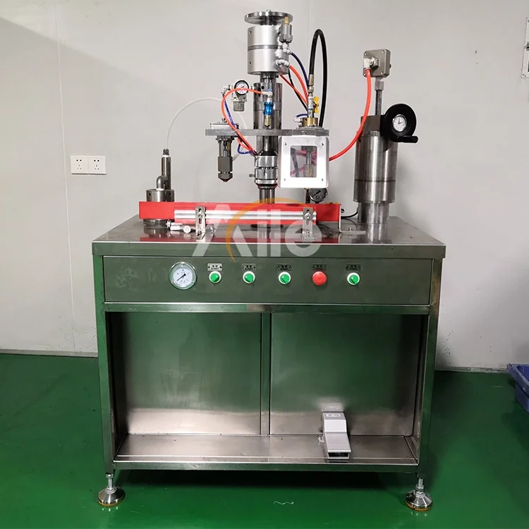 Aile Semi-auto Aerosol Spray Spray Paint Manual Filling And Sealing Machine 700BPH Liquid Filling Crimping
