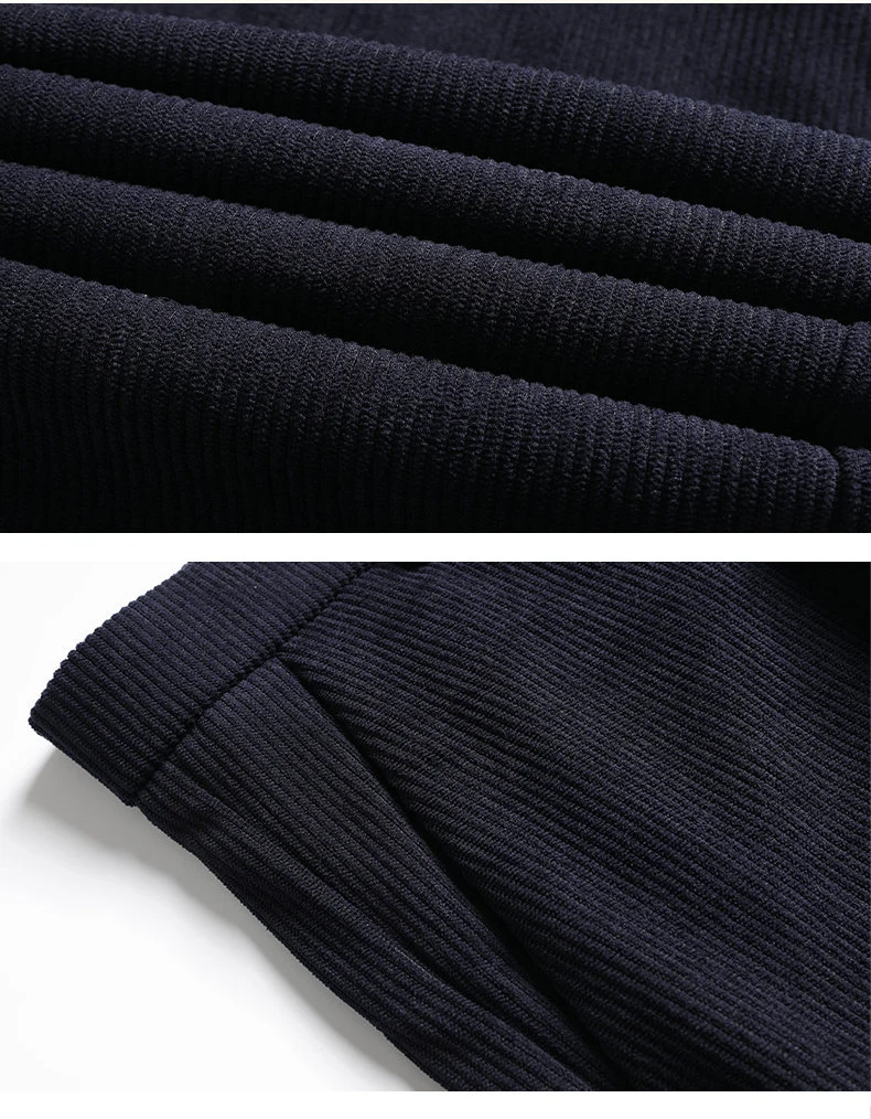 Business-Freizeithose für Herren, Cord-Anzughose, Herbst, formelle Anzughose, Braun, Marineblau, Khaki, 29–42 – Detail 10