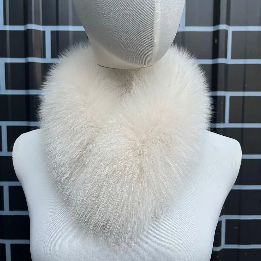 الفاخرة رقيق الثعلب الفراء وشاح للنساء الشتاء أنيقة سميكة لينة الرقبة أدفأ بلون في الهواء الطلق مقاومة البرد الحرارية منديل #2