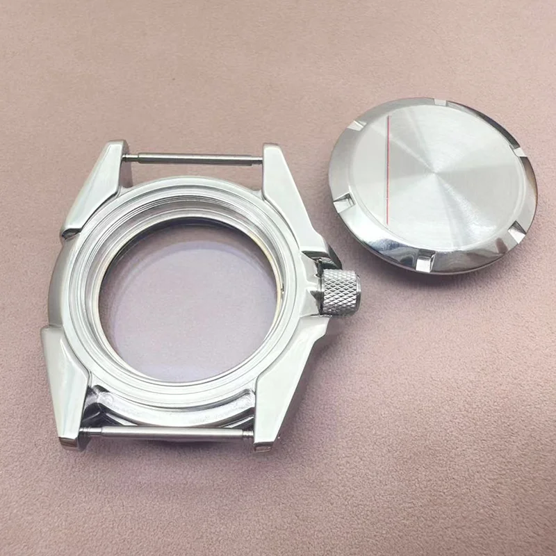 Cassa per orologio da 43,8 mm lunetta in ceramica vetro zaffiro per NH35 NH36 4R 7S orologio con movimento cassa samurai modificata Diving10ATM quadrante da 28,5 mm