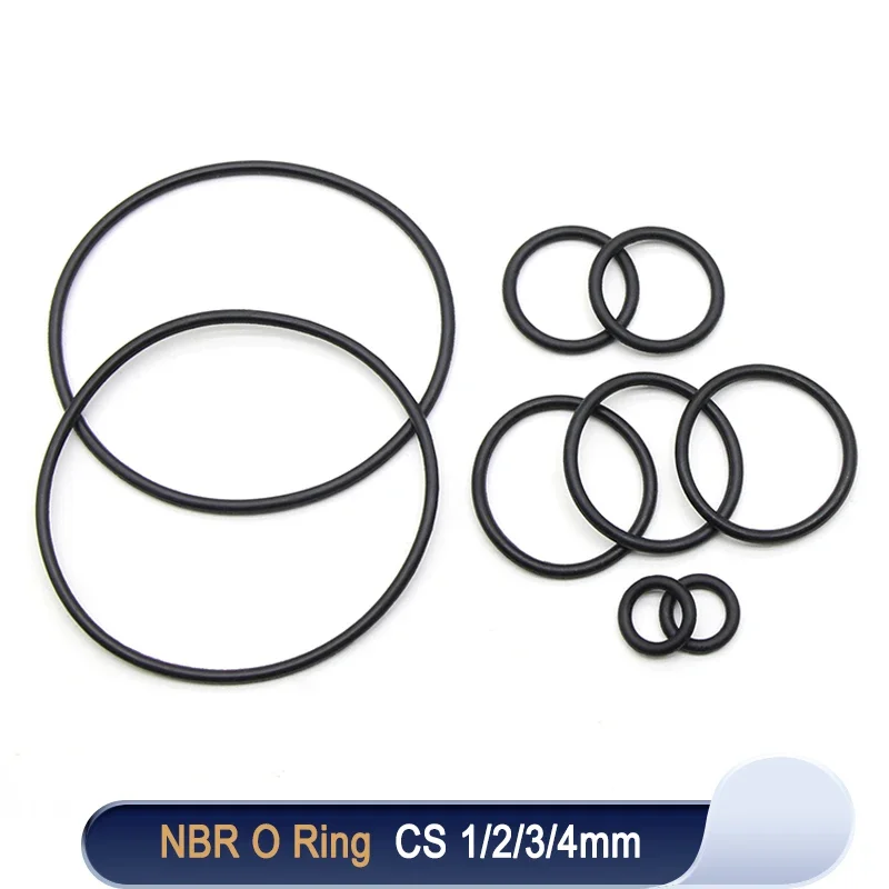 

50pcs NBR O Ring Nitrile Rubber Gasket OD5mm ~ 80mm CS 1 2 3 4mm Black Round O Type Corrosion Oil Resist Sealing Washer