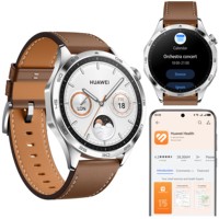SMARTWATCH HUAWEI WATCH GT 4 CLASSIC 46MM SILVER BROWN GPS AMOLED IP68