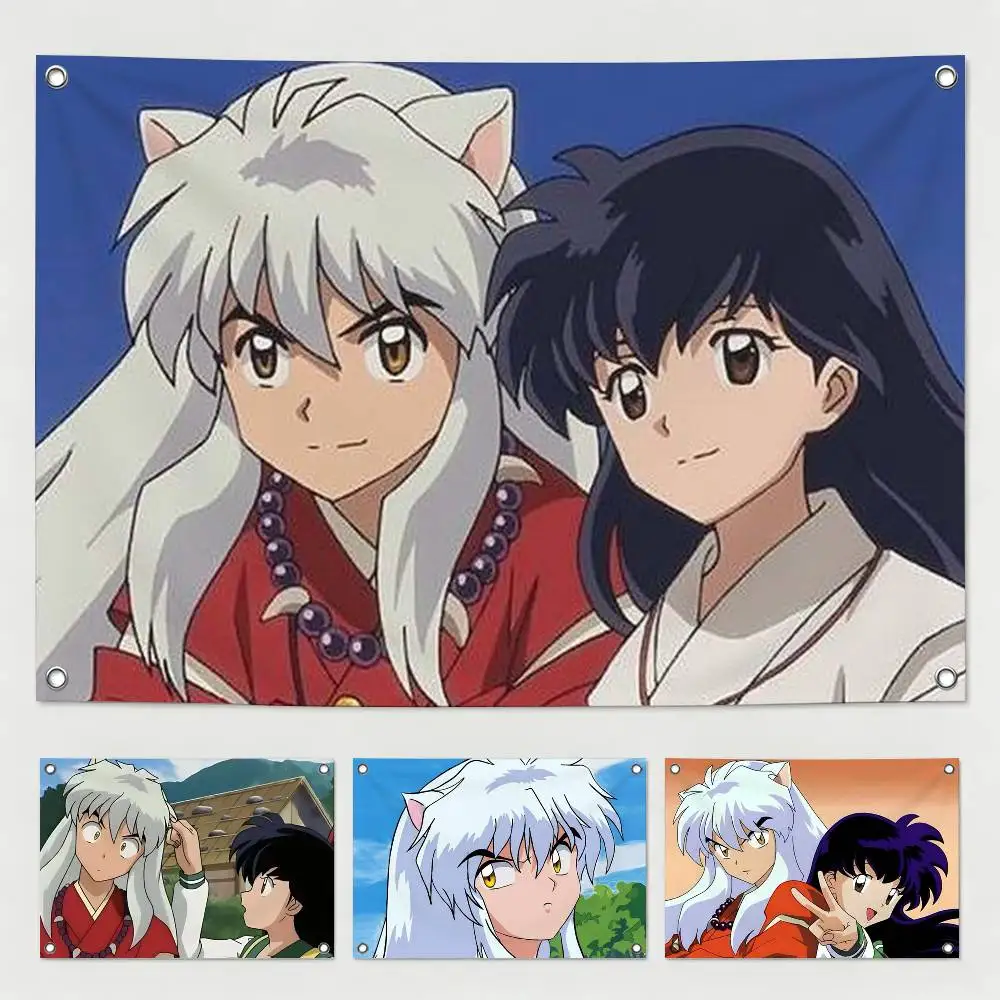 Anime I-Inuyasha  Flags for Bedrooms Home Decor Items Outdoor Decors Garage Decoration Flaga