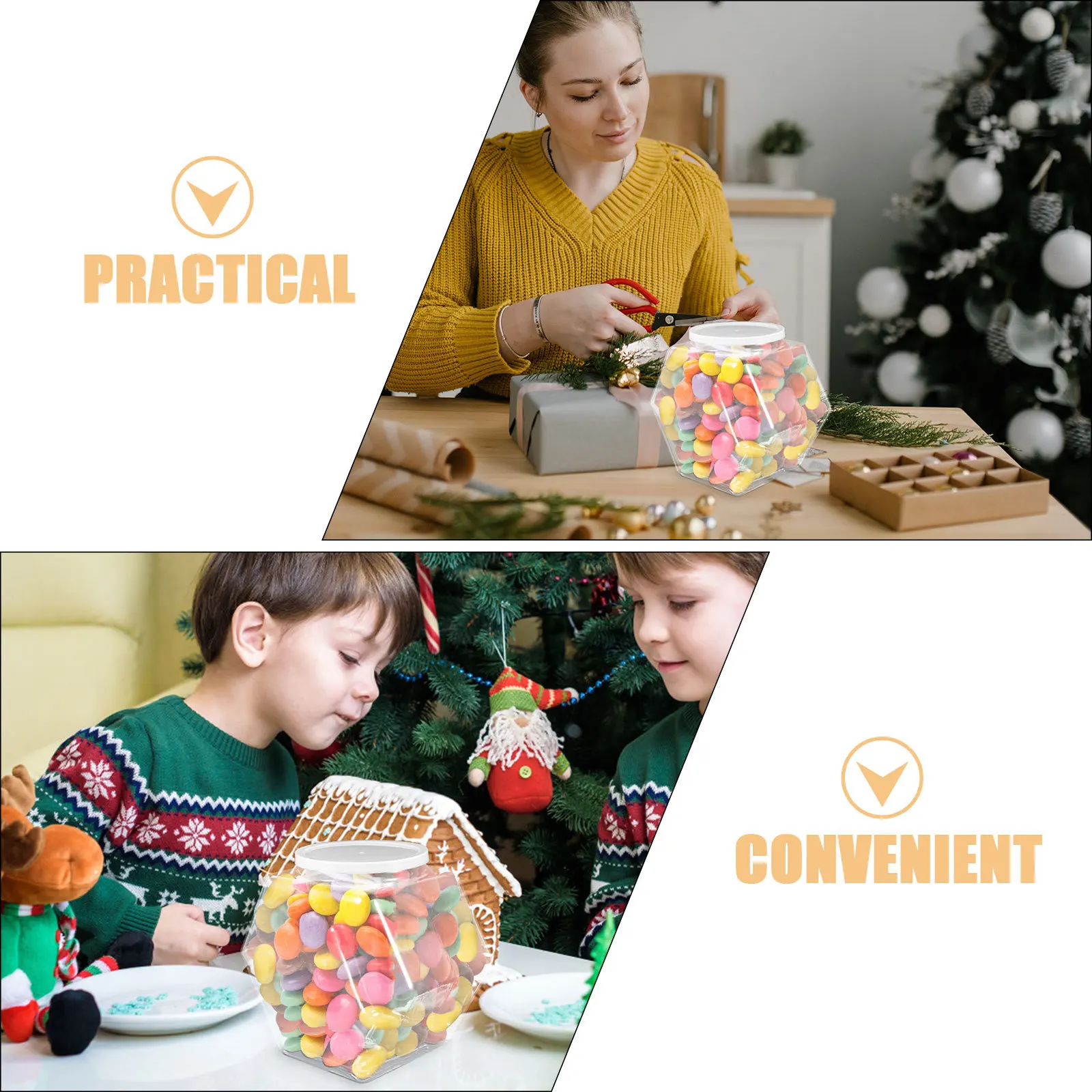 Банка для печенья с герметичными крышками Конфеты Прозрачный чай Банки для печенья Контейнеры Контейнеры