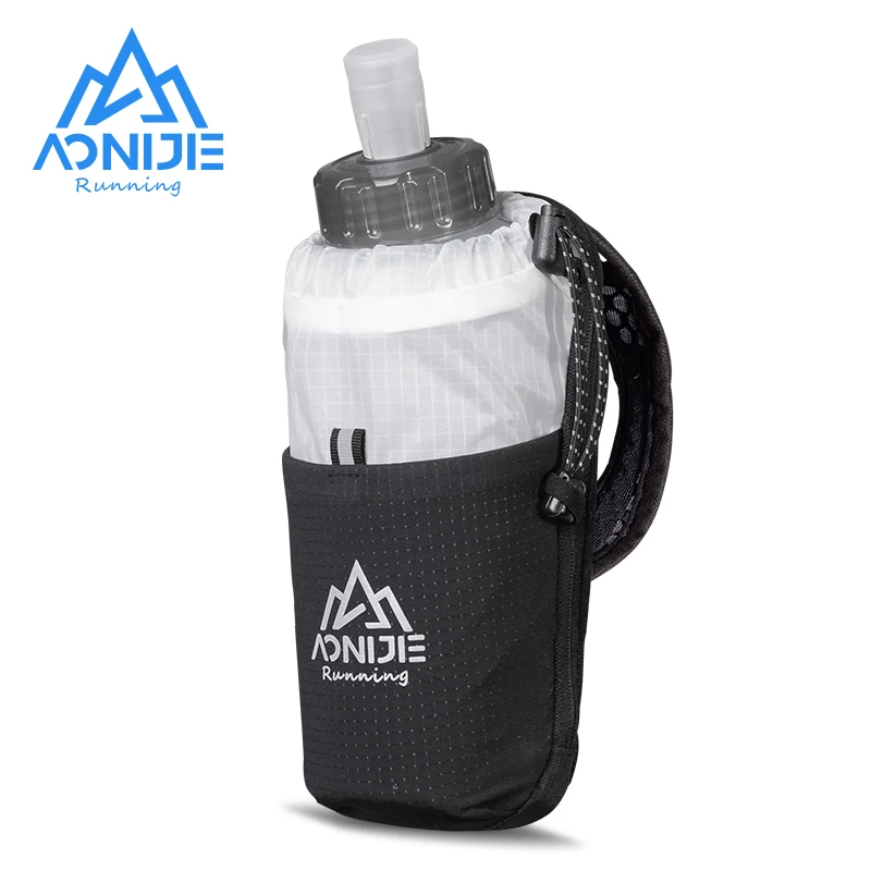 AONIJIE A7107 terbaru 450ML berlari tangan botol air tas penyimpanan lembut botol minum pegangan cepat pelari maraton