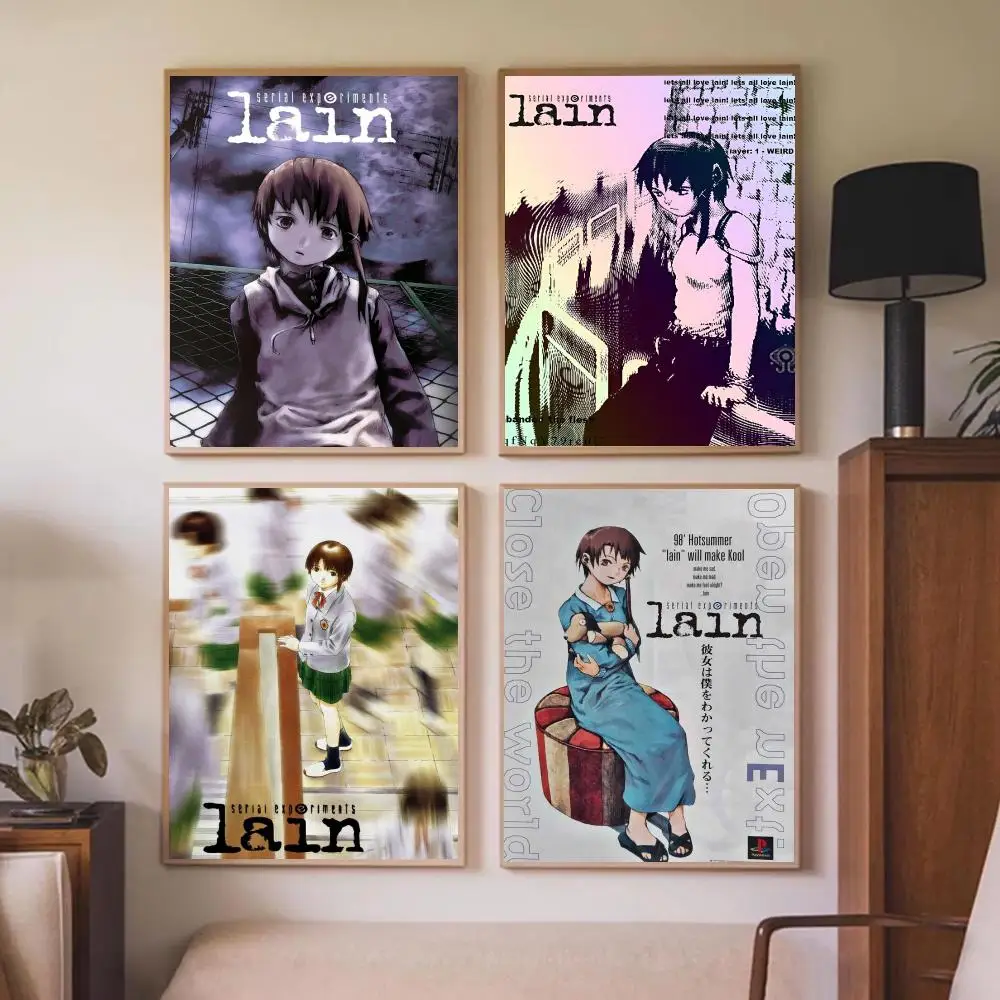 S-Serial Experiments Lain Poster Wall Art Prints for Bedroom Living Room Office Home Decoration Hanging Artwork Gift