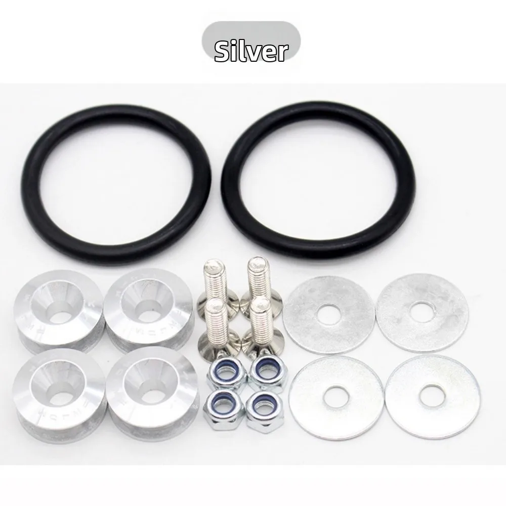 1set Aluminum JDM Quick Release Fasteners Universal Double-layer Gasket Bumper Washers Detachable Screws Modification
