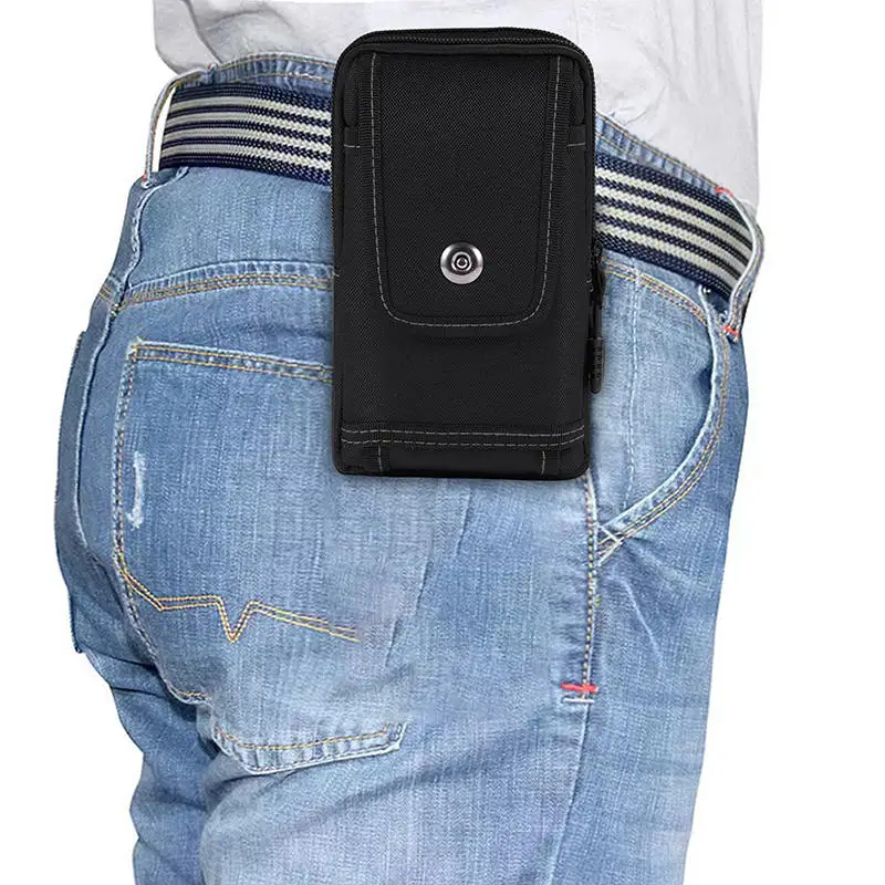 

Вертикальный стиль, чехлы для мобильных телефонов, поясная кобура, универсальный держатель для карт, держатель для мобильного телефона, поясная сумка, мужские сумки из ткани Оксфорд