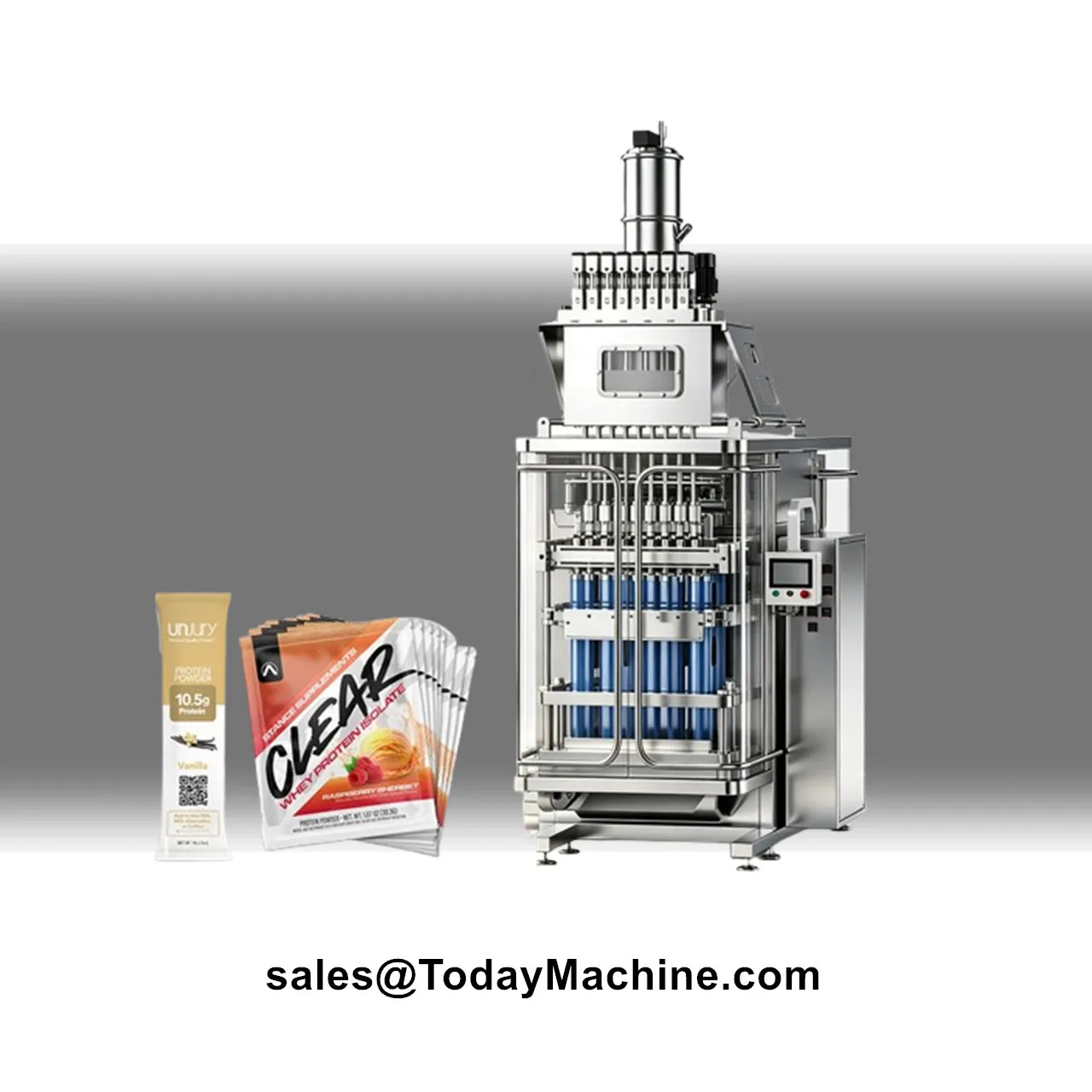 Automatic Multi Lane 4 Side Seal Sachet Filling Ketchup Sauce Honey Chili Sauce Liquid Packing Machine