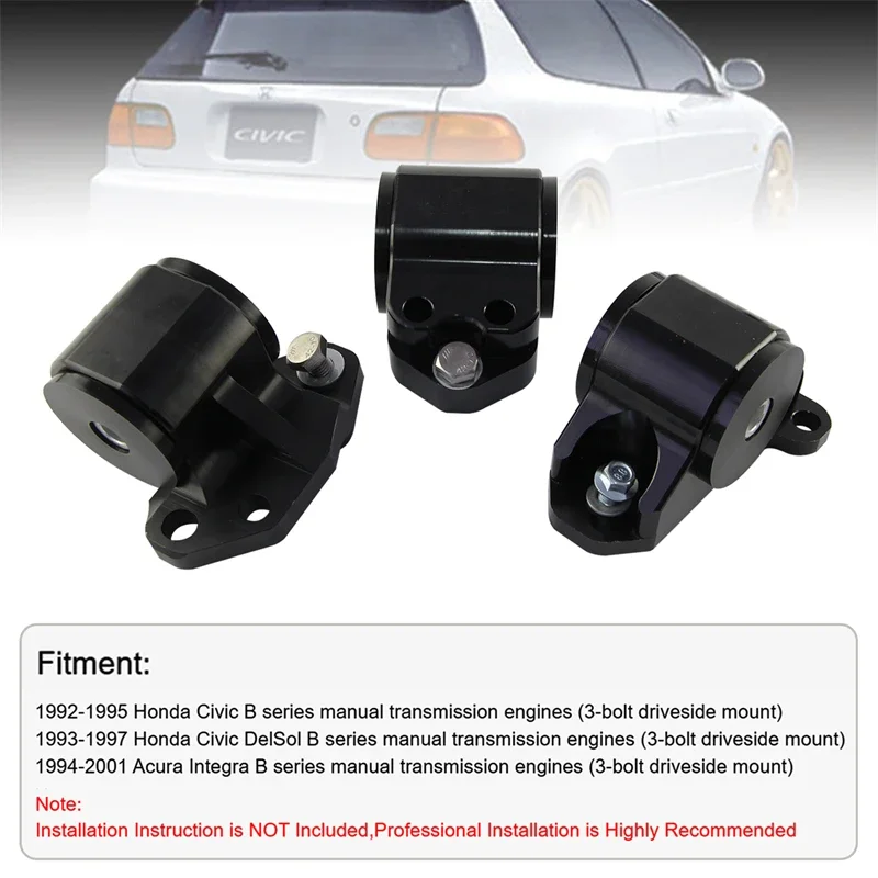 

For Honda Civic EG EH 92-95 Acura Integra DC2 94-01; Del Sol EG 93-97 Silver/Black Transmission Billet Aluminum T6 CNC