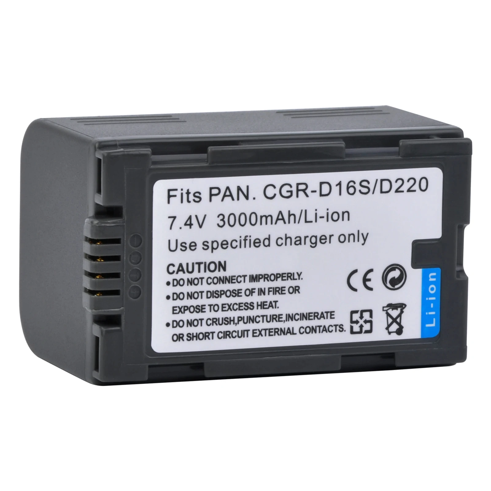 3000mah CGR-D220 CGR-D16S Battery For Panasonic CGP-D320T1B CGR-D08A NV-MX300 MX350 MX500 GS11 GS15 Camcorder