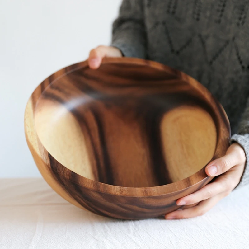Wood Serving Trays Storage Trays Dessert Dinner Breads Fruit Snacks Food Display Dishes Tray for Kitchen 5 Styles Choose