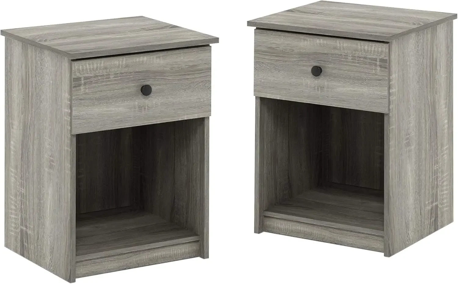 

219153GYW Lucca Nightstand, 2-Pack, French Oak Grey