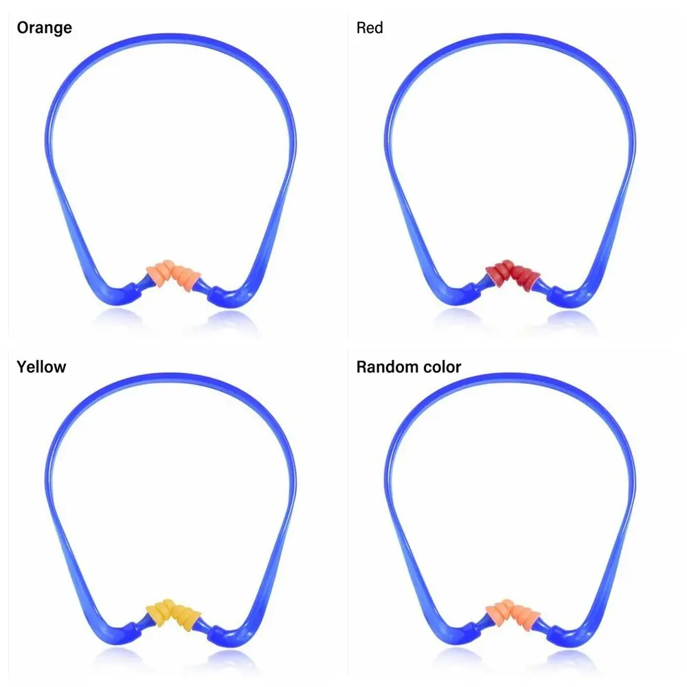 Bouchons d'oreille anti-bruit montés sur la tête, cadre bleu, silicone, réduction du bruit, cache-oreilles unisexe, travail, sommeil, natation