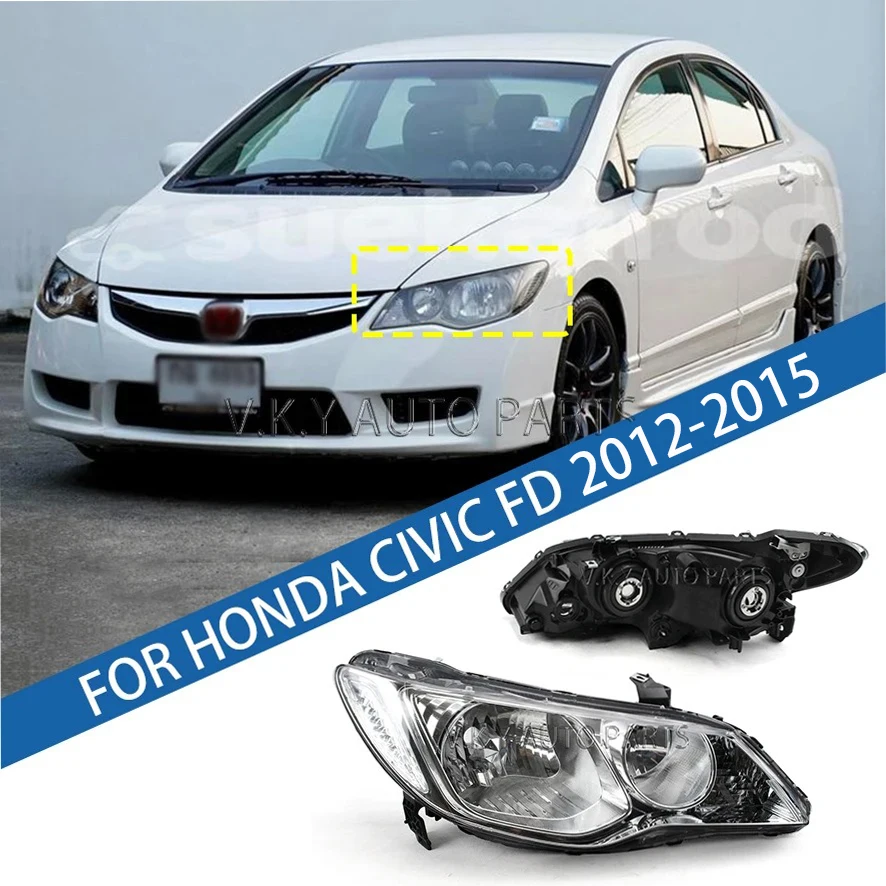 

For Honda Civic FD 2012 2013 2014 2015 Front Bumper Head Light Headlamp Driving Headlight Turn Signal Light