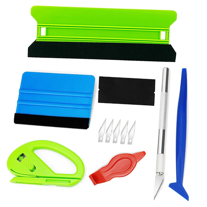 NeoWrap Car Wrap Tool Kit 21cm Felt Squeegee Trimmer Edge Vinyl Scraper Cutter for Install Auto Sticker Window Film Tinting Tool