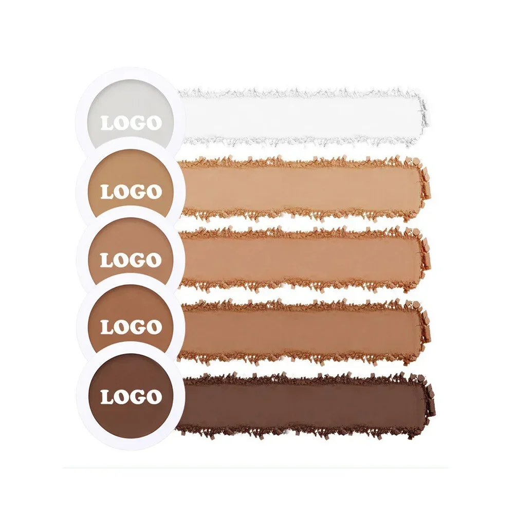 Private Label Concealer Pressed Powder Custom Logo Long Lasting Non Fade Bright Skin Face Primer Portble Makeup Wholesale