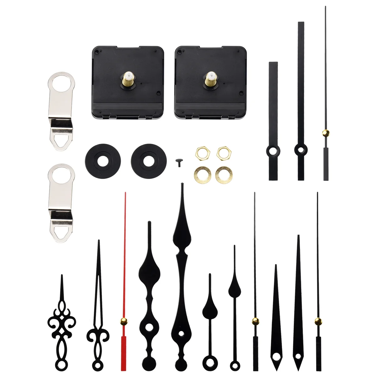 เพลายาว 32 มม. DIY กลไกการเคลื่อนไหวนาฬิกาควอตซ์ 5 คู่ที่แตกต่างกันนาฬิกาแขวนอะไหล่ซ่อมเปลี่ยน SQ