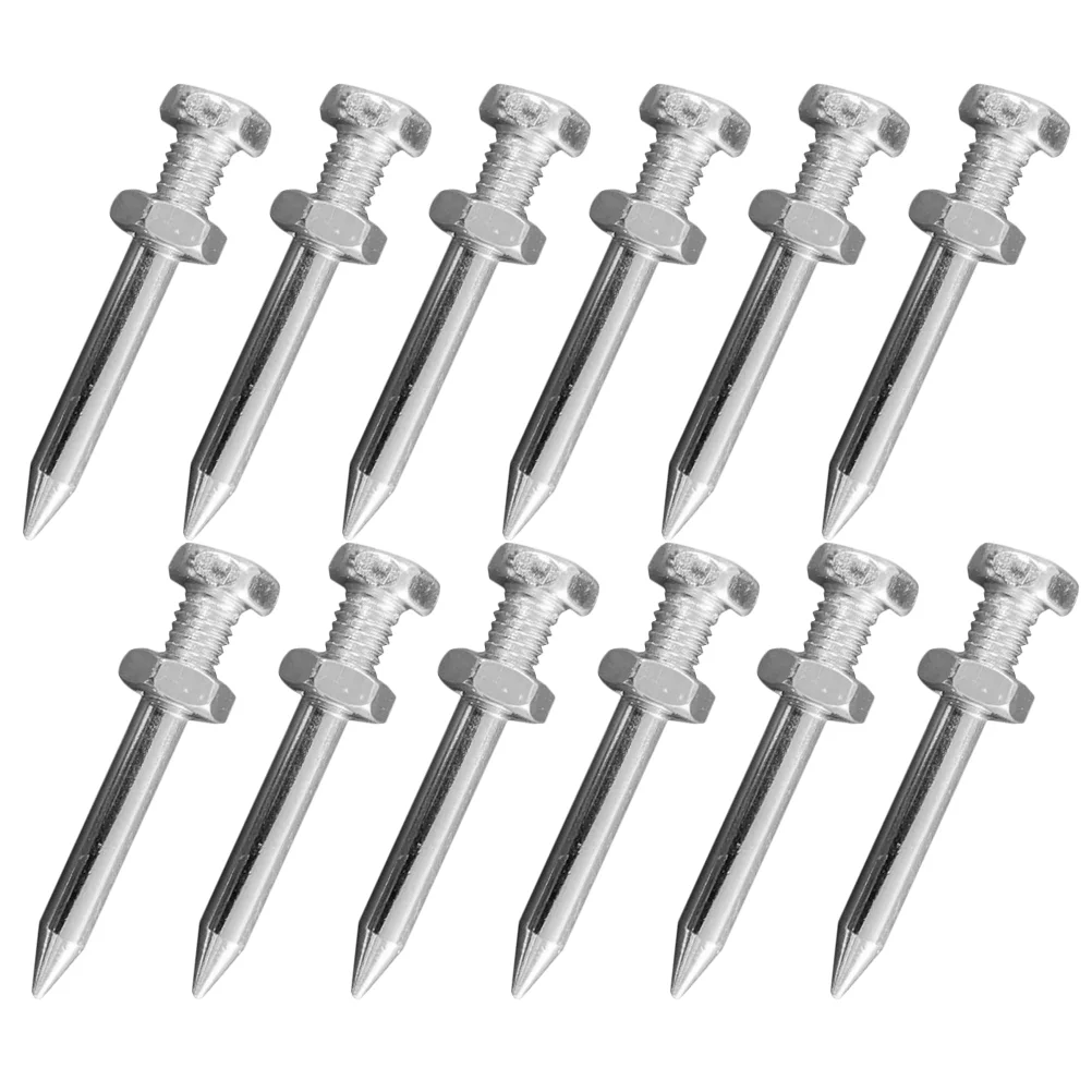 26 Pcs Garden Grass Scarifier Nails Metal Aerator Accessories Lawn Spike Stake Shoes Pegs