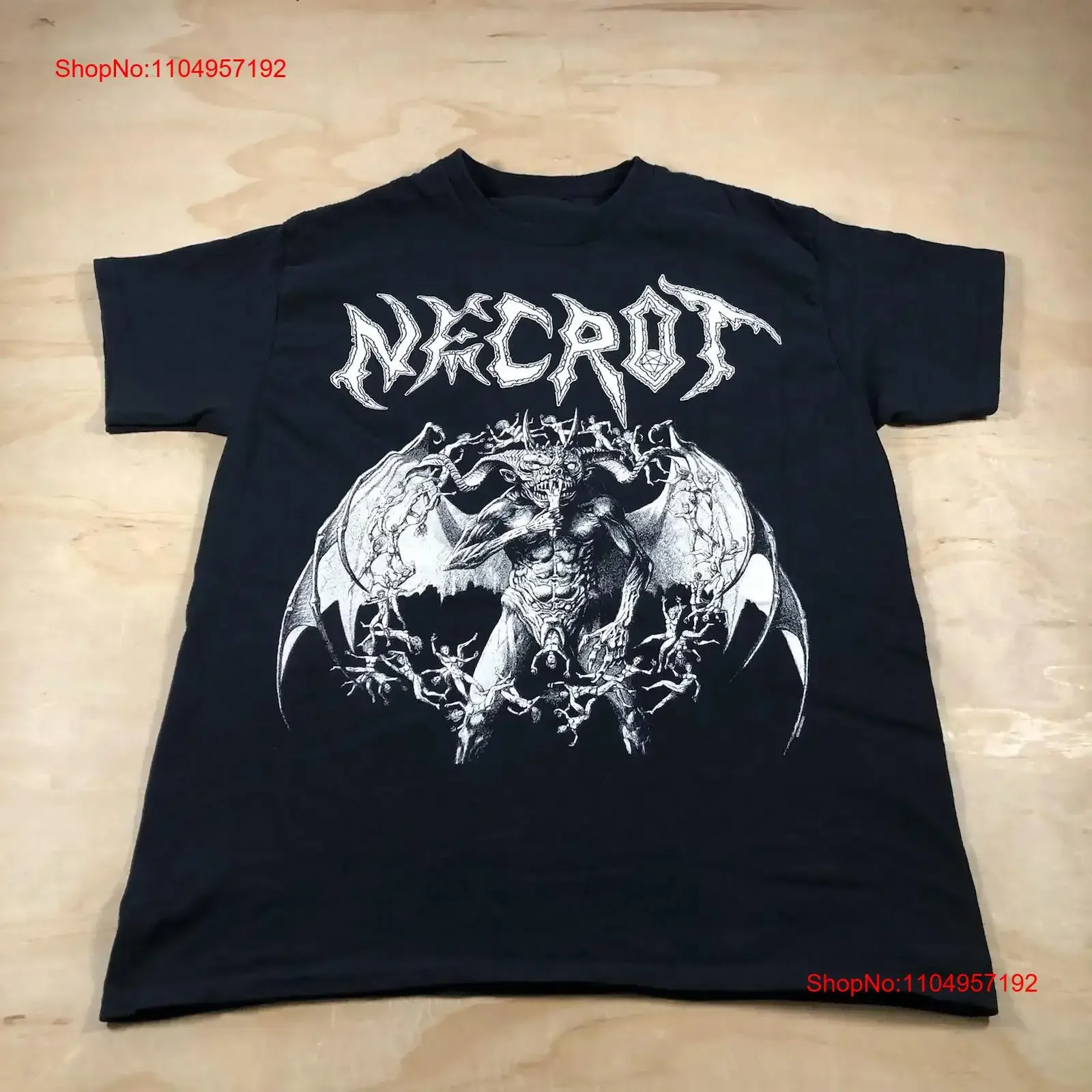 

A4601 Necrot 2024, футболка Lifeless Birth Tour, черная, большая, винтажная, стираная, унисекс, модная, дышащая, растянутая, повседневная, с графикой