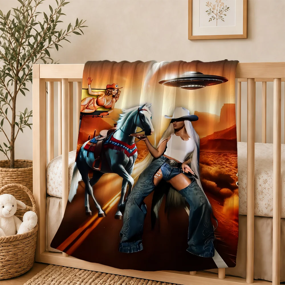 Singer B-BeyonceS Blanket For Soft Warm Knee For Bedroom Living Room Bed Sofa Camping Picnic Office Gift