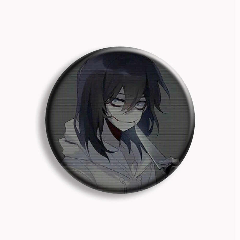 Horror Game Jeff and Jane The Killer Button Pin Creative Jeff x Jane Funny Meme Brooch Badge Bag Accessories Gamer Collect