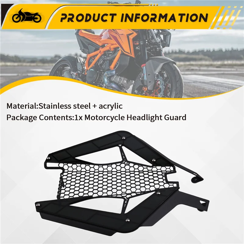 

A51K-прочная черная решетка фар для 1390 Super Duke R Evo и Superduke 1390 R 2024-2025