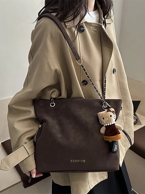 Large Capacity Women's Tote Bag 2025 New Luxury Subtle High-End Daily Commuting Chain Single Shoulder Underarm Bag