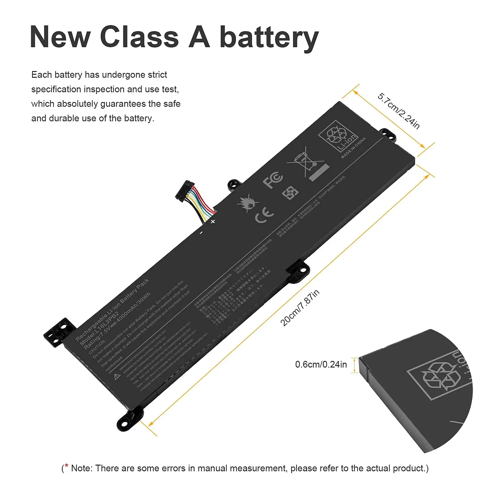 Imagem -03 - Bateria do Portátil para Lenovo Ideapad L16c2pb2 52015ikb 320-14ast L16l2pb3 L16c2pb1 L17l2pf1 L17m2pb7 L16m2pb2 L16l2pb2 L16m2pb1