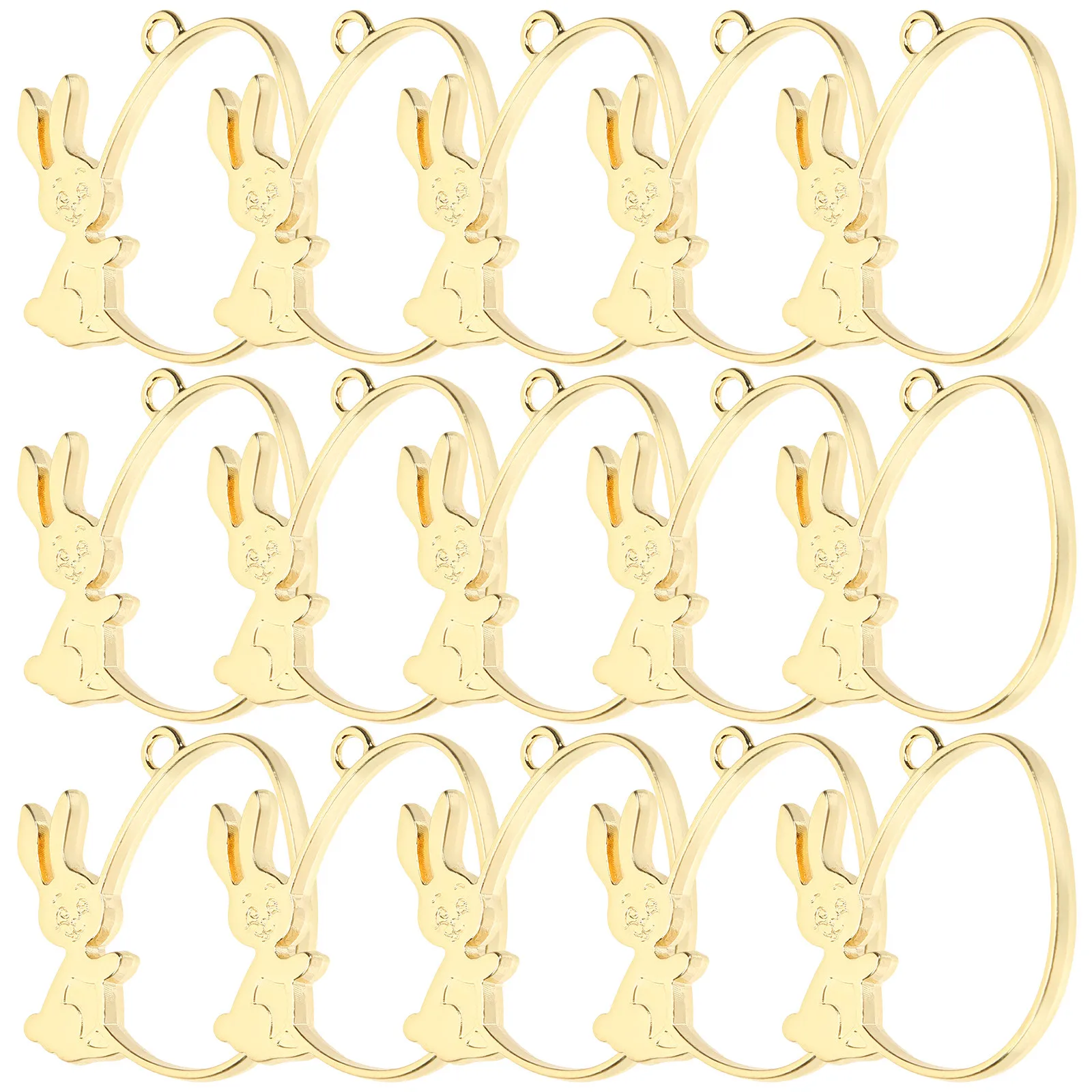 

25 шт. металлических подвесок-заготовок в форме кролика с открытым ободком, для самостоятельного изготовления украшений, с возможностью заполнения смолой, для браслетов, ожерелий и рукоделия