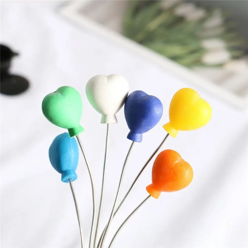 Mini Pretend Play 1:12 Dollhouse Furniture DIY Balloon Bendable Mini Balloon Cloud Iron Wire Heart Balloon Model Cake Decoration