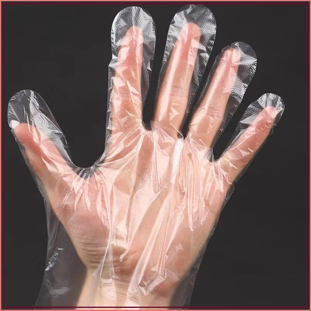 400 Count Clear Disposable Plastic Gloves for Cooking, Food Prep, Cleaning, One Size, Latex-Free