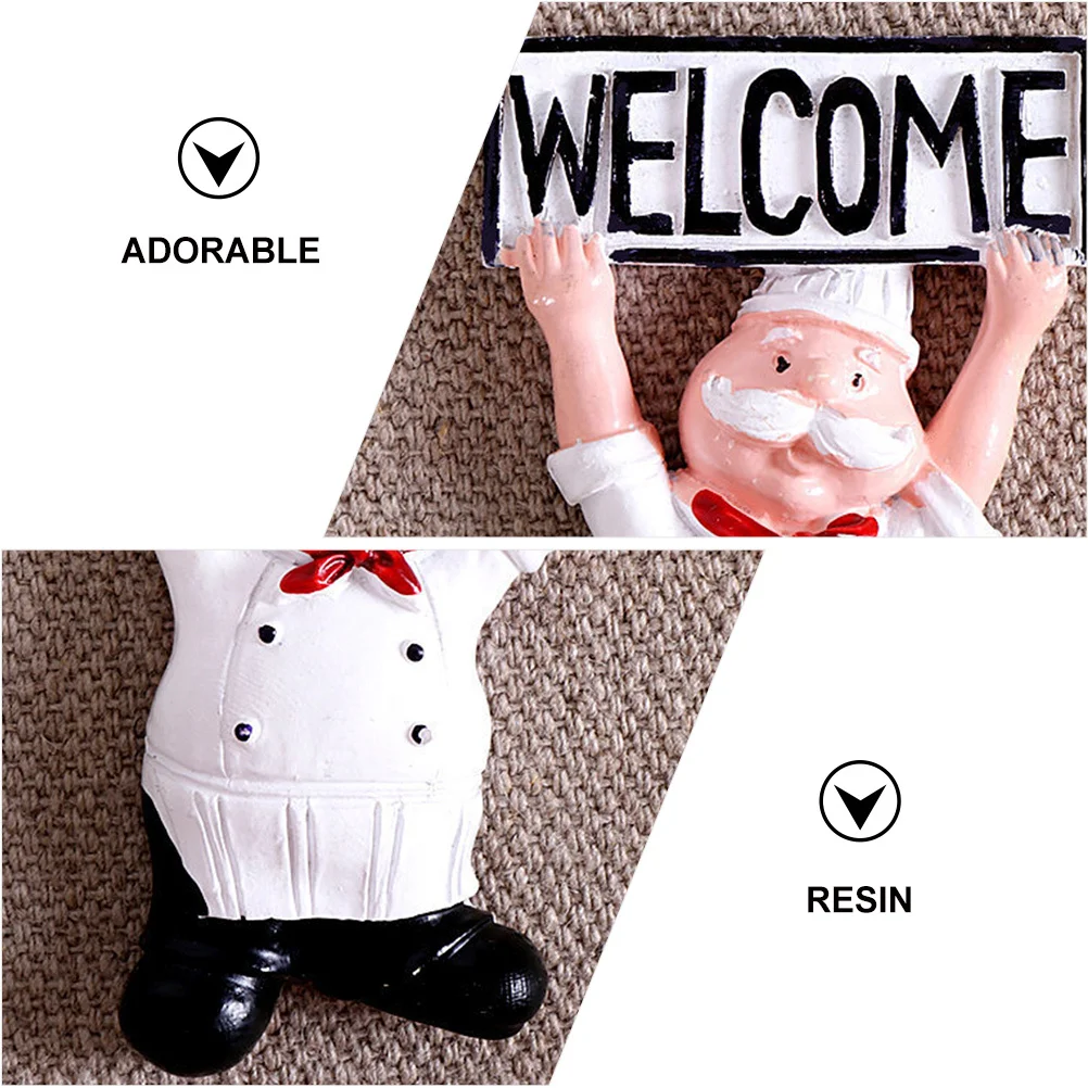 

4 PCS Fridge Magnet Office Decoration Interesting Magnets Gift Creative Chef Pp Family Ornament