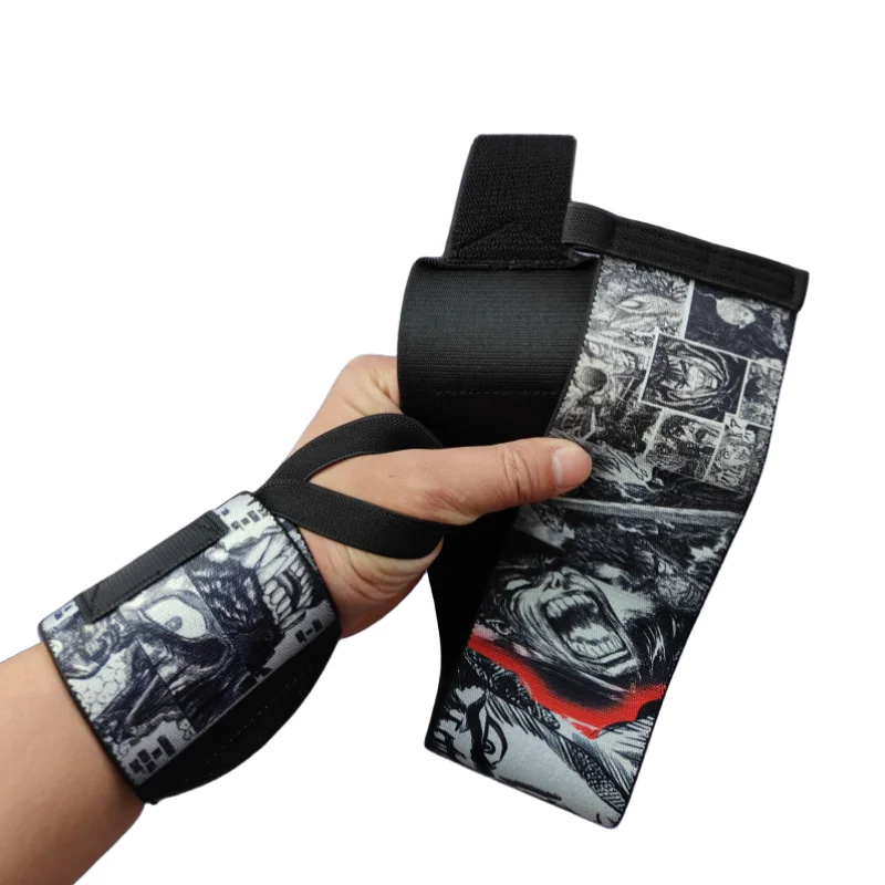 Swordsman Gym Wrist Wraps for Weightlifting Maximize Grip with Thumb Loop Power Lifting Strap Wrist Support Braces for Men Women