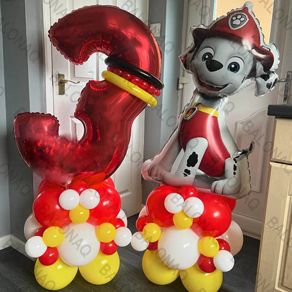 47 pçs balão da patrulha pata capitão ryder perseguição marshall skye balão fontes de festa das crianças pata cão decoração suprimentos