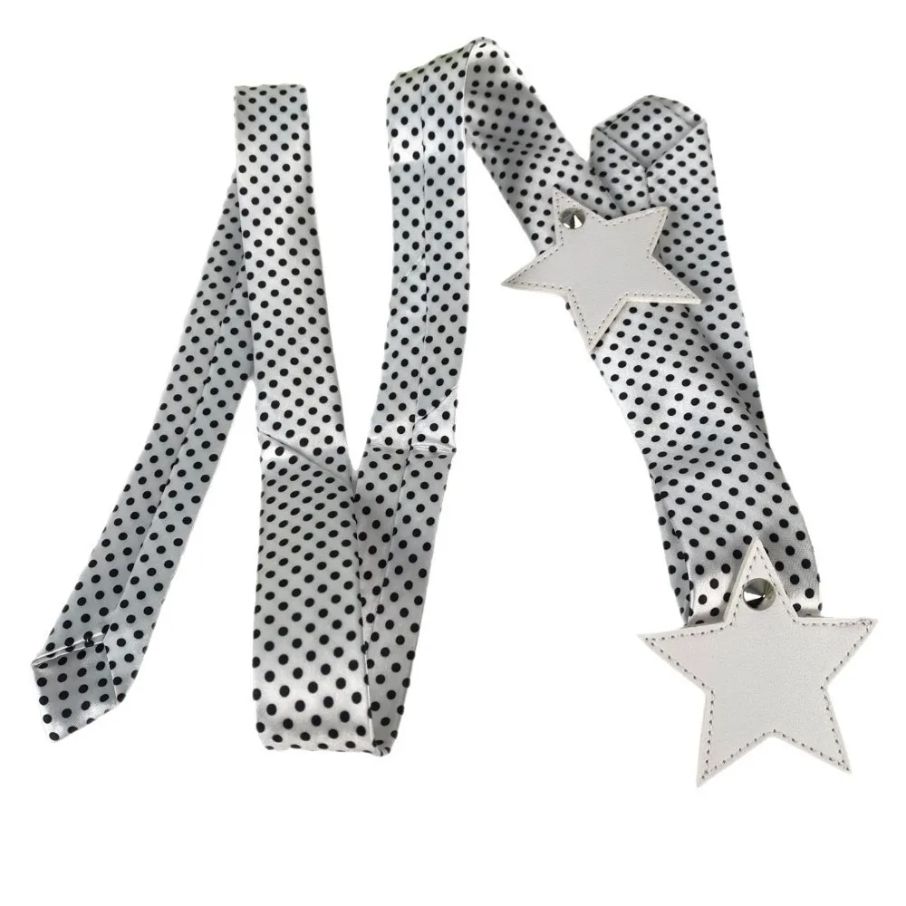 

Элегантный шарф с леопардовым принтом в стиле ретро, пикантный шарф со звездами для девочек, повязка для волос, ручная работа, стильный пояс в горошек, повседневная одежда