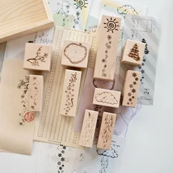Vintage Interesting Time Axis Wooden Rubber Stamp for DIY Scrapbooking Photo Album Card Making