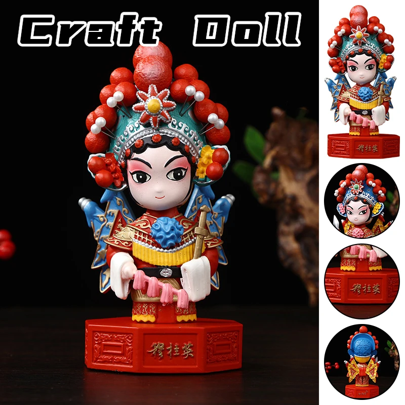 

Decorative Beijing Opera Face Mask Figurine Small Resin Miniature Chinese Cultural Gift ornament Chinese Style Home Decoration