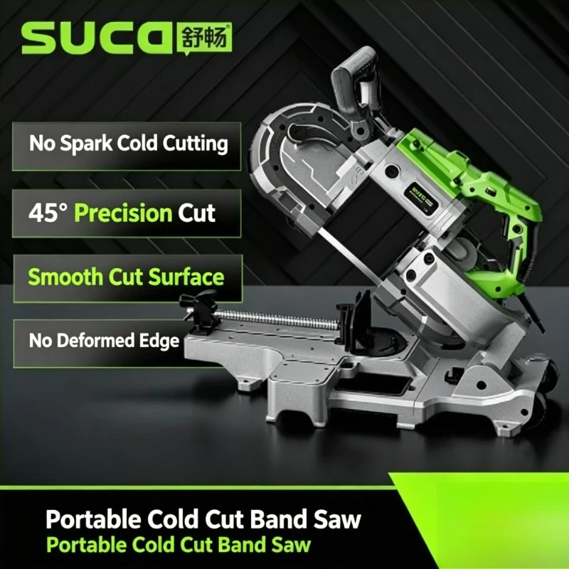 SUCA high-power band saw machine woodworking, mechanical portable roller, multi-functional band saw cutting