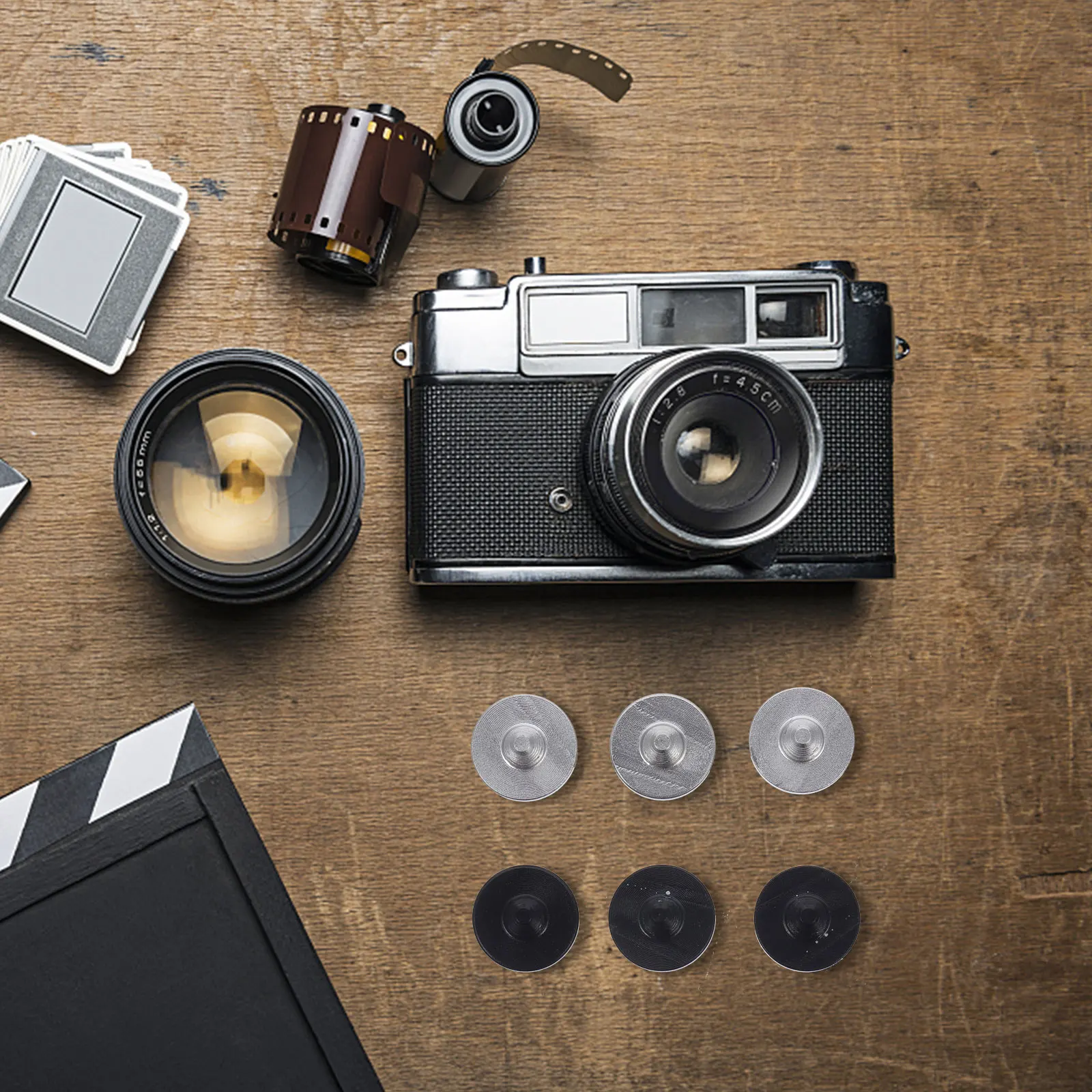 

6pcs Aluminum Alloy Camera Shutter Button Replacement For Camera Accessory Supply Shutter Release Part Photography Equipment